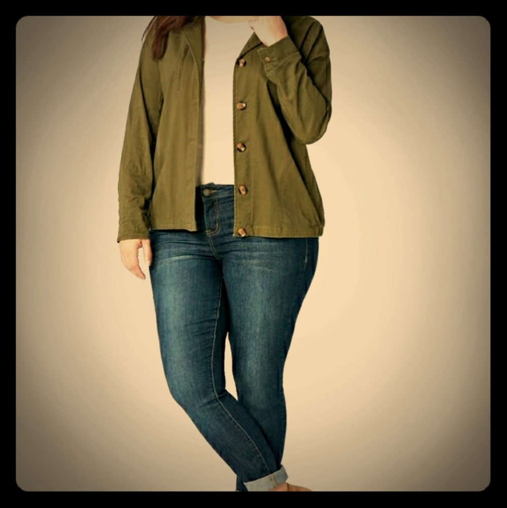 JUSTFAB army green jacket